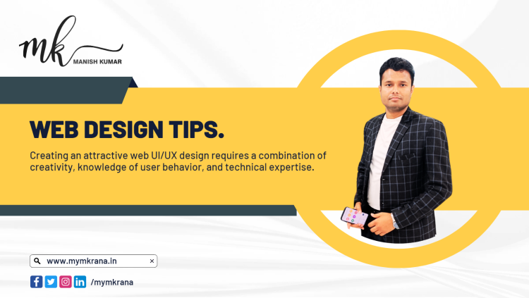 Creating an attractive web UI/UX design.