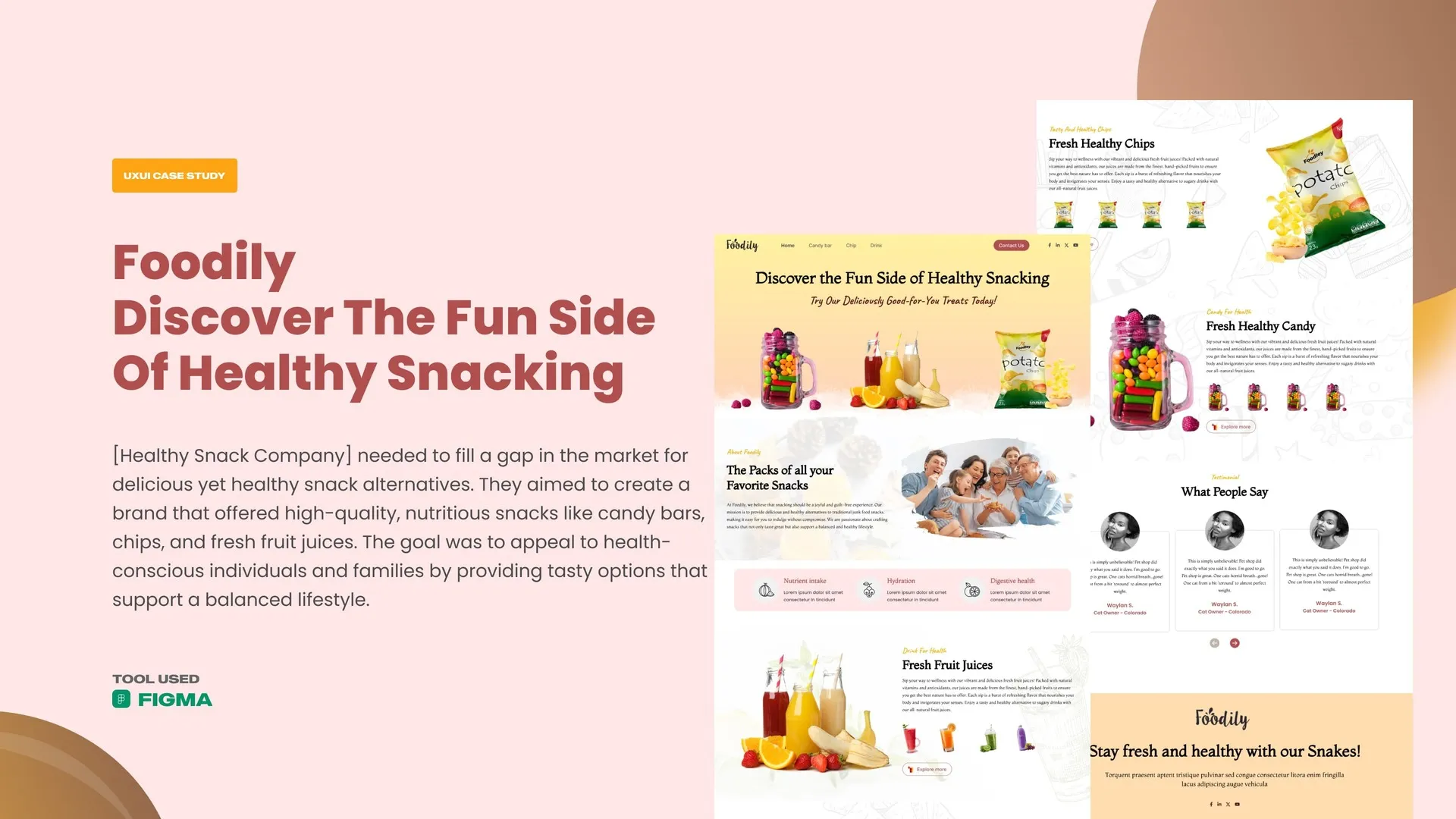 Healthy Snacking Website UI Design