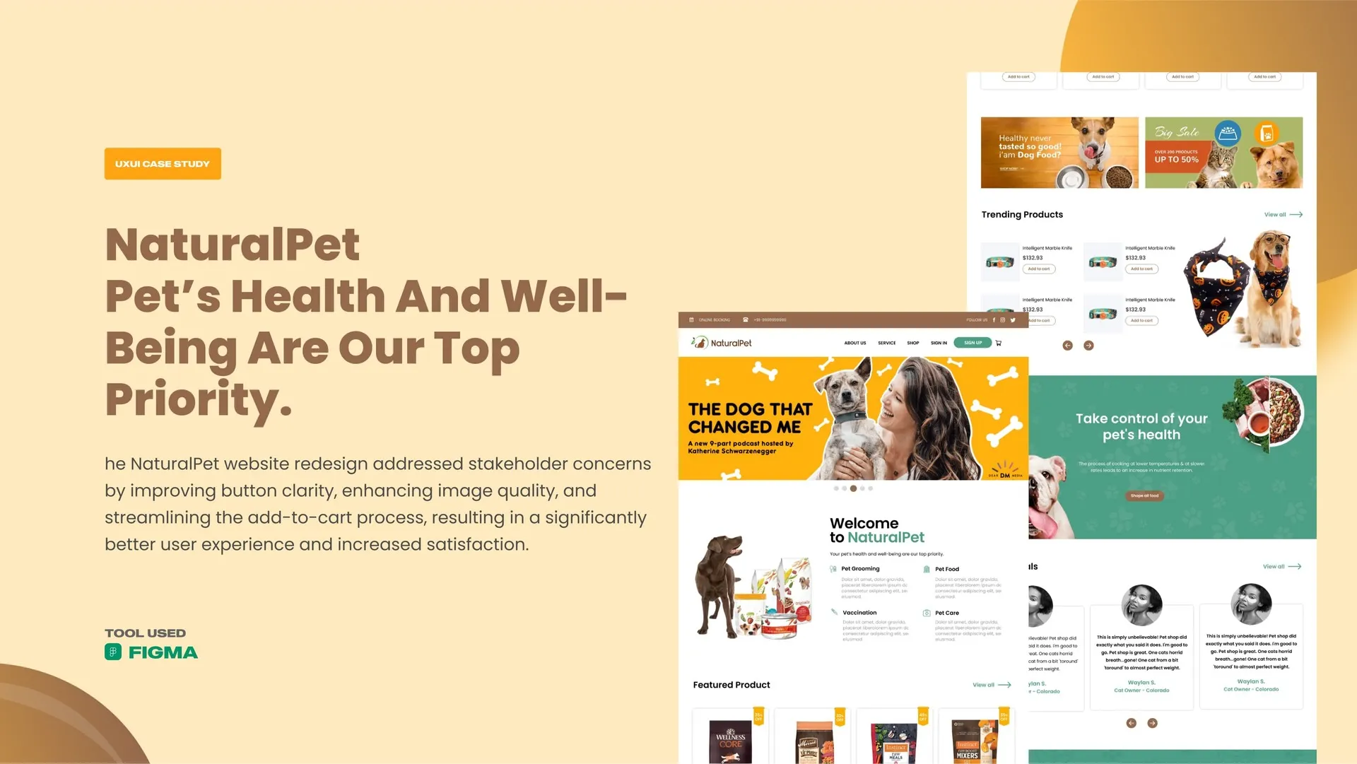 NaturalPet Website UI Design